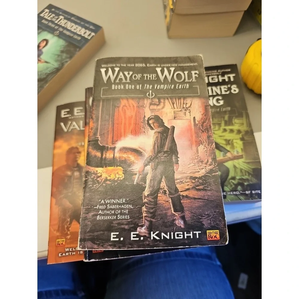 Vampire Earth Series Set by E. E. Knight‎ Way Of Wolf Thunderbolt Exile Rising